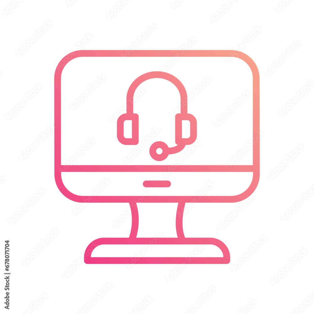 Online Support icon isolate white background vector stock illustration. Online Support icon isolate white background vector stock illustration.