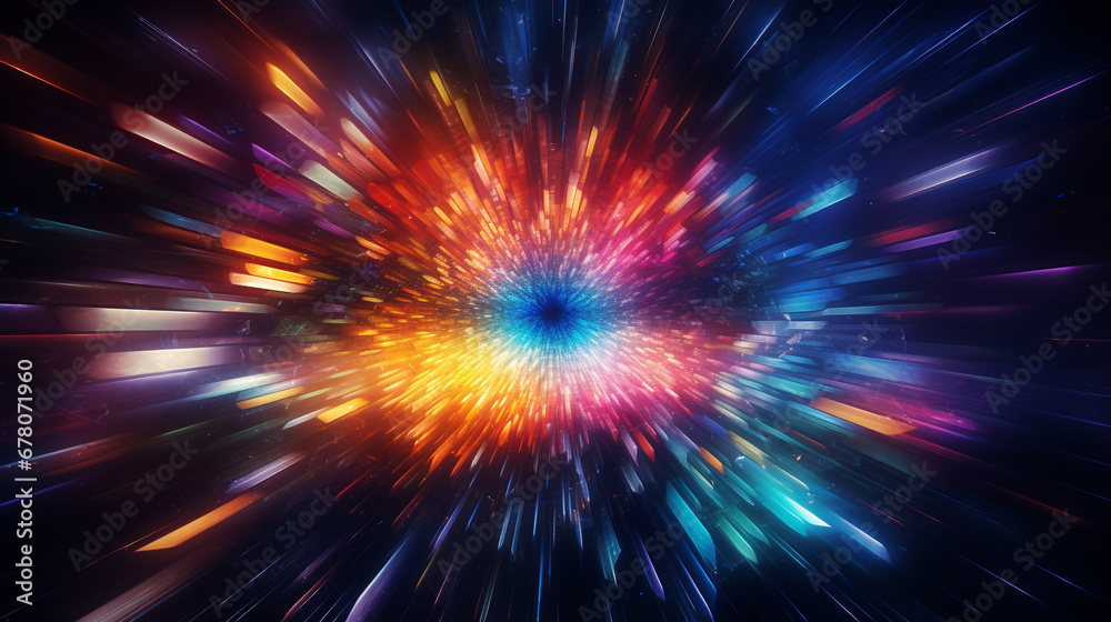 abstract background with magic rays and bokeh lights abstract background with magic rays and bokeh lights