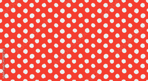 Obraz na płótnie hand drawn circles texture. small polka dot seamless pattern background.hand drawn red and white dots w salonie