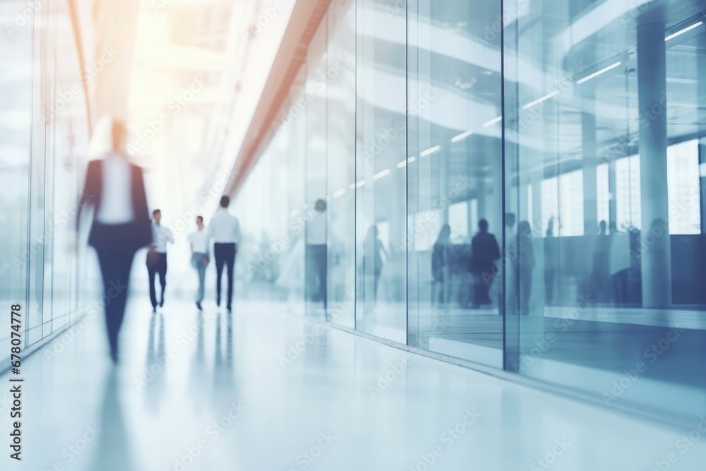 Business People Walking Down A Hallway