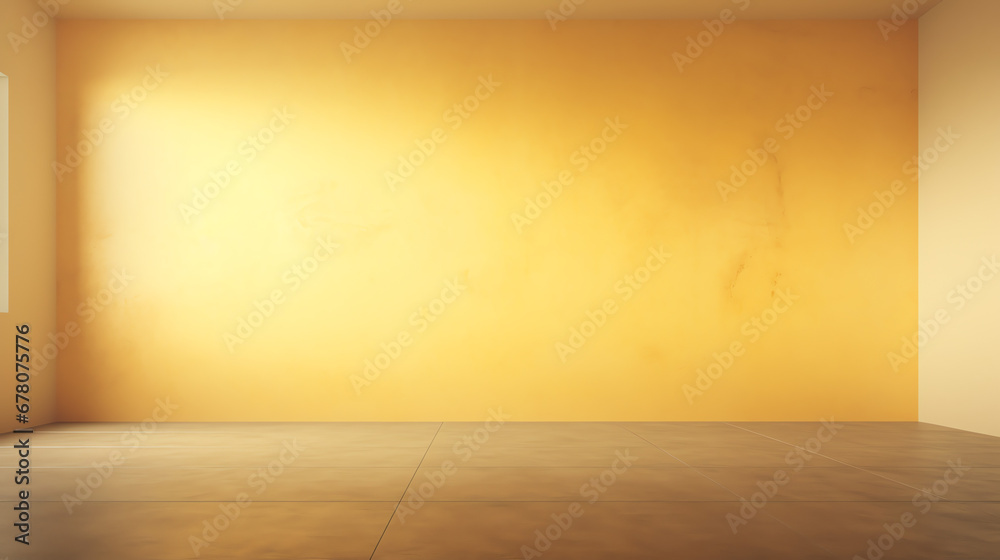 empty room with yellow wall