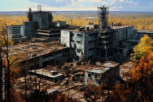 Chernobyl Aerial View In Soviet Union, Dystopian Setting