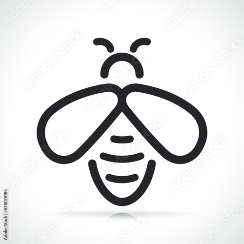 bee icon on white background