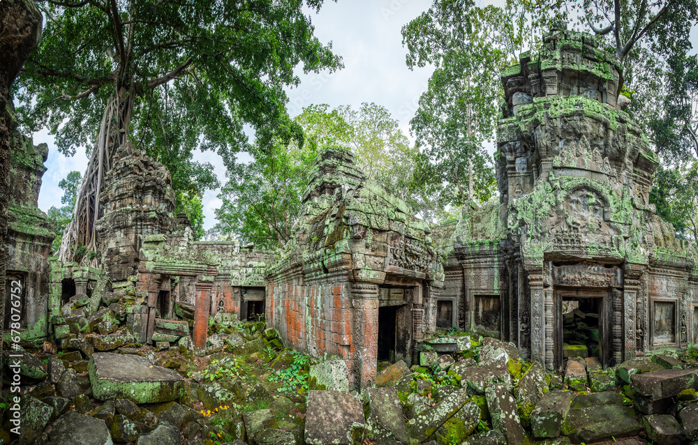 Ancient Ta Prohm Temple, Angkor Thom, Siem Reap, Cambodia.