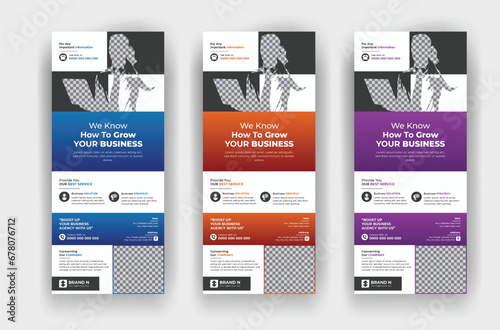 Modern and professional Corporate business agency roll up standee banner template