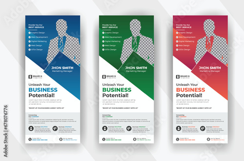 Business agency conference roll up standee banner template 