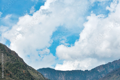 clouds over the mountains