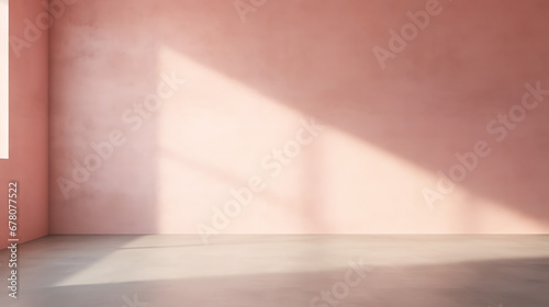 empty room with pink wall