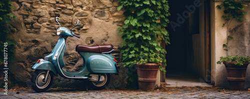 Exploring Serene Villages On Vintage Vespa In Italy. Сoncept Food And Wine Tasting In Tuscany, Golden Sunsets Over Rolling Hills, Historic Architecture In Florence, Gondola Ride In Venice