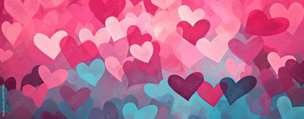 Beautiful layered hearts background. Generative AI Beautiful layered hearts background. Generative AI