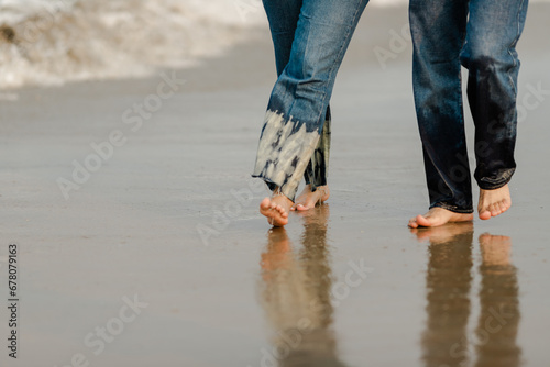 feet on the beach