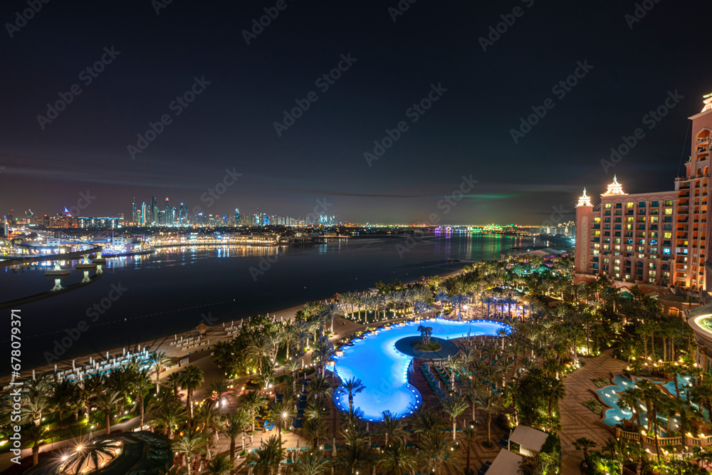 View from a hotel room of Atlantis Dubai