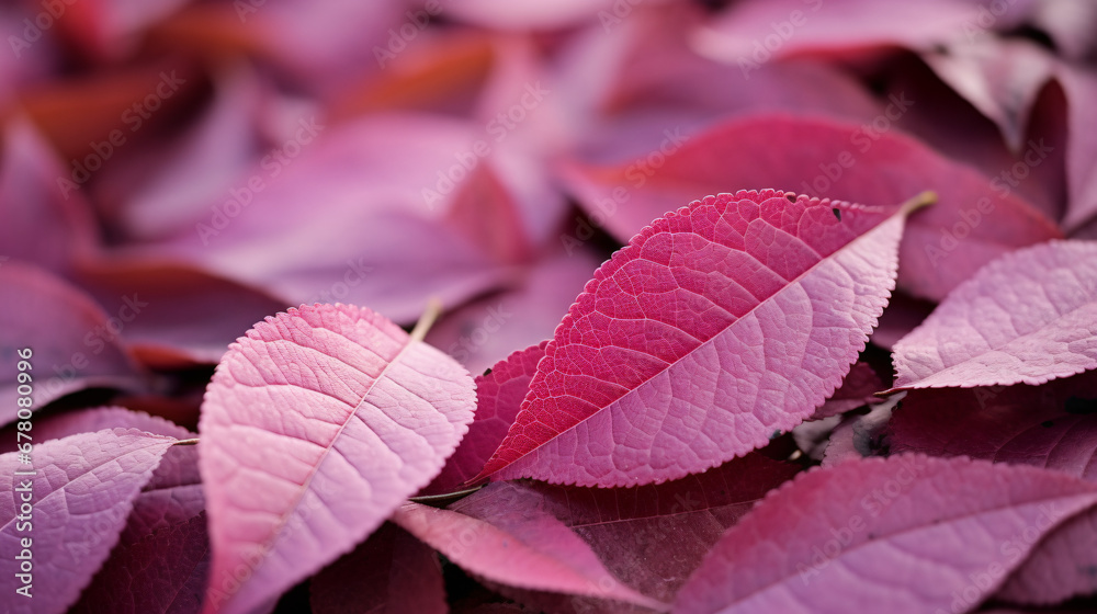 Closeup of maroon leaves