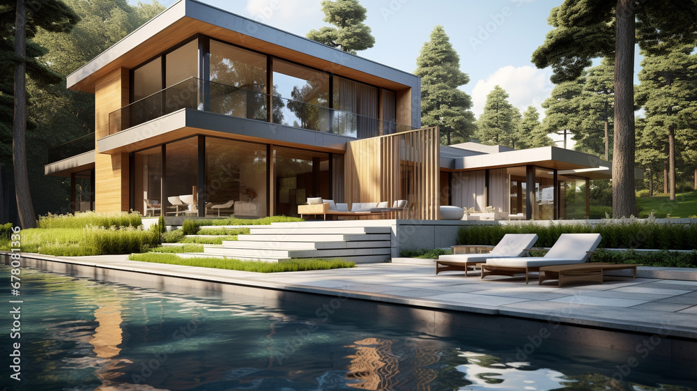 custom made wallpaper toronto digitalModern house in summer