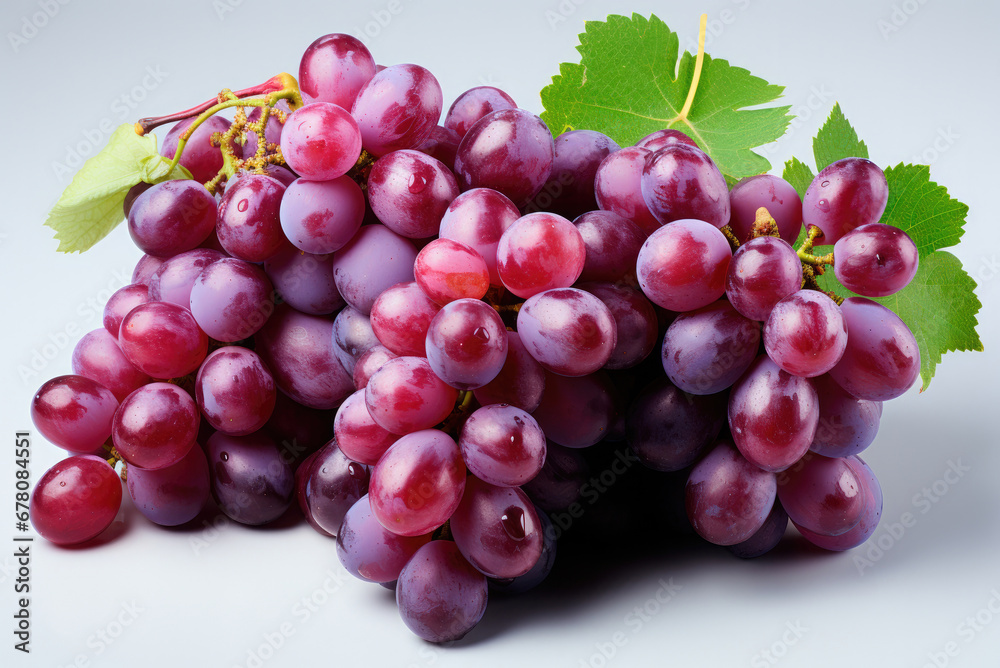 Bunch of red fresh grapes on the background