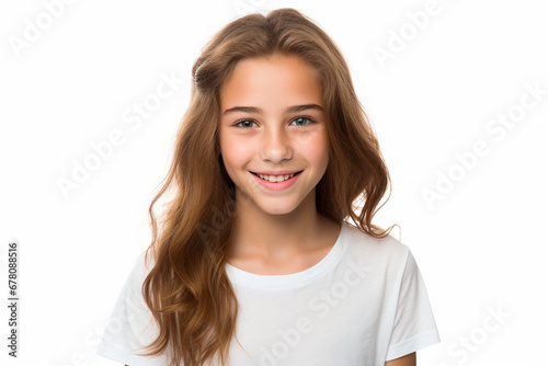 Protected Smile: Vaccinated Teenage Girl Radiating Confidence and Health, Transparent Background Symbolizing Safety and Wellness