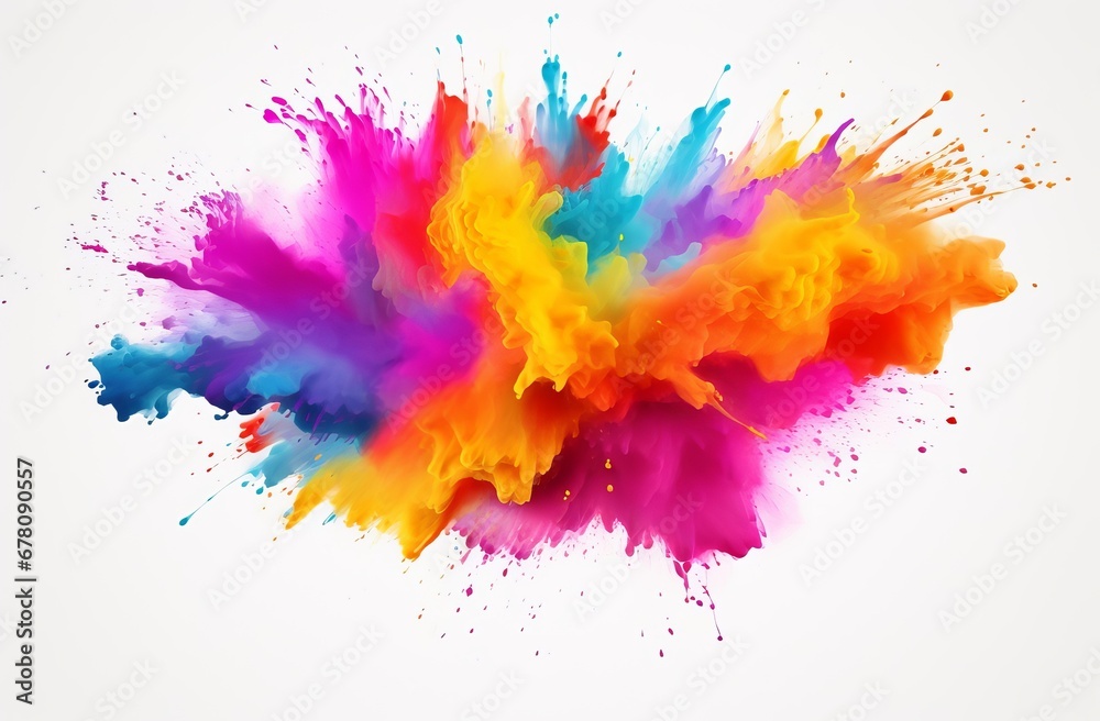 Abstract explosion of colored powder 