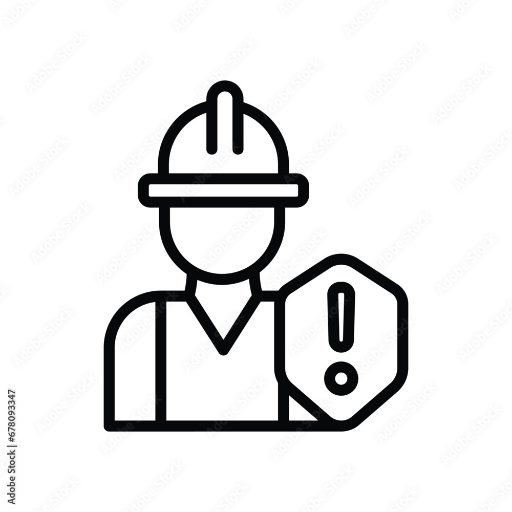 Construction Risk icon isolate white background vector stock illustration. Construction Risk icon isolate white background vector stock illustration.