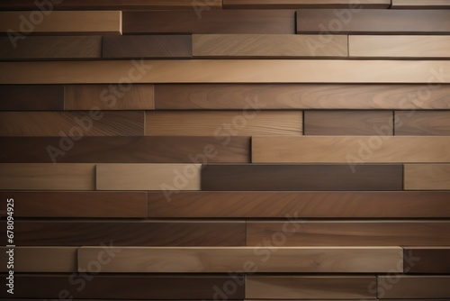Natural wooden background. Wood blocks. Wall Paneling texture. Wooden squares  tile wallpaper