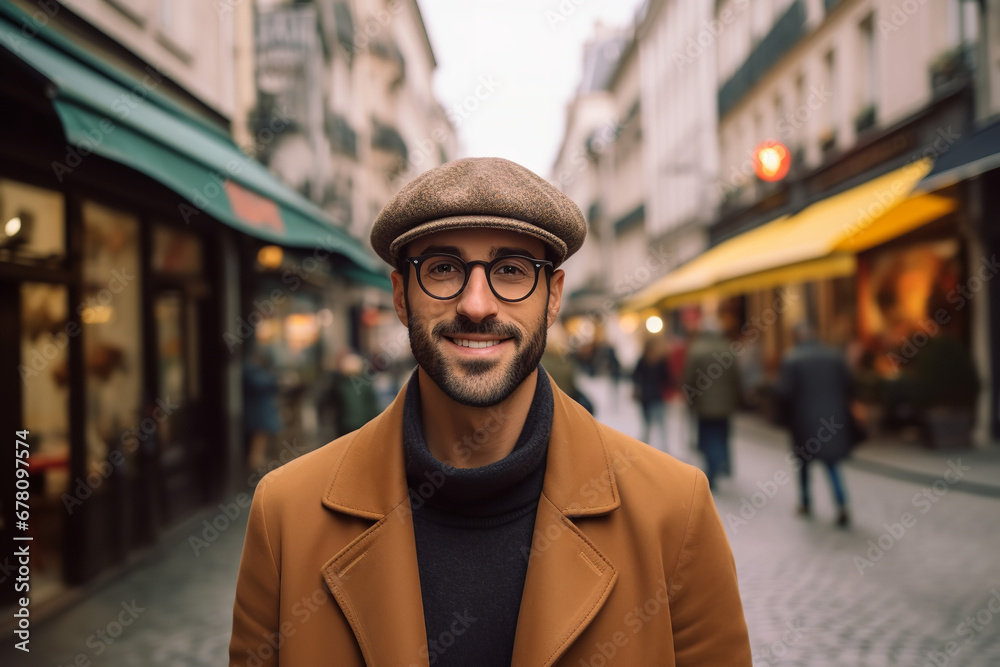 Medium shot portrait photography of a pleased man in his 30s in a random scene Medium shot portrait photography of a pleased man in his 30s in a random scene
