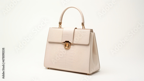 Cream colored luxury handbag