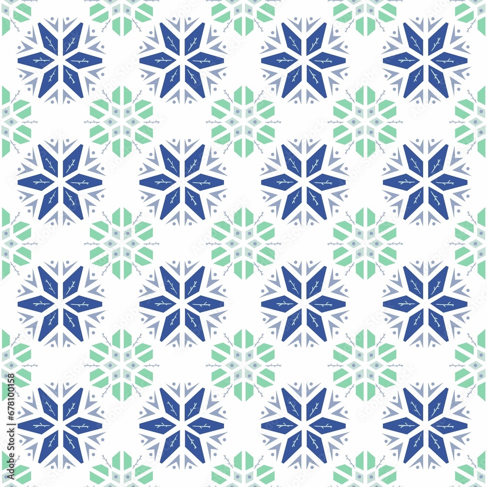 seamless pattern of abstract simple snowflakes. Christmas's snowflakes seamless pattern. blue snowflakes on white background seamless pattern of abstract simple snowflakes. Christmas's snowflakes seamless pattern. blue snowflakes on white background