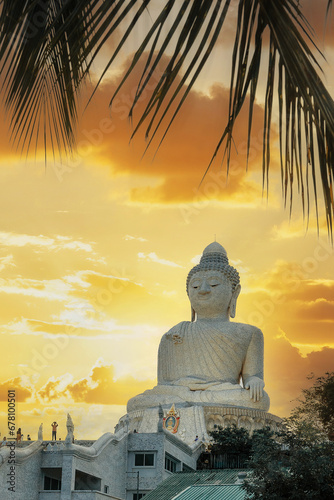 Bild auf Leinwand High above Phuket stands the currently famous landmark of the island, the Temple of the Great Buddha