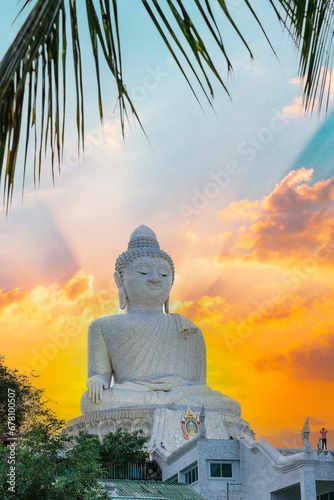 Фотография High above Phuket stands the currently famous landmark of the island, the Temple of the Great Buddha