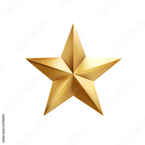Five-pointed star  star on transparent background  white background  isolated  icon material