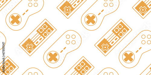 Wallpaper from gamepads. Seamless pattern of gamepad joysticks, for printing and application to any surface.