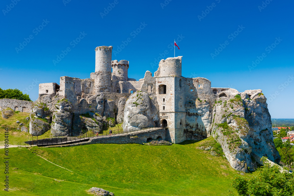 Ogrodzieniec ruins of a medieval castle. Czestochowa region, Poland