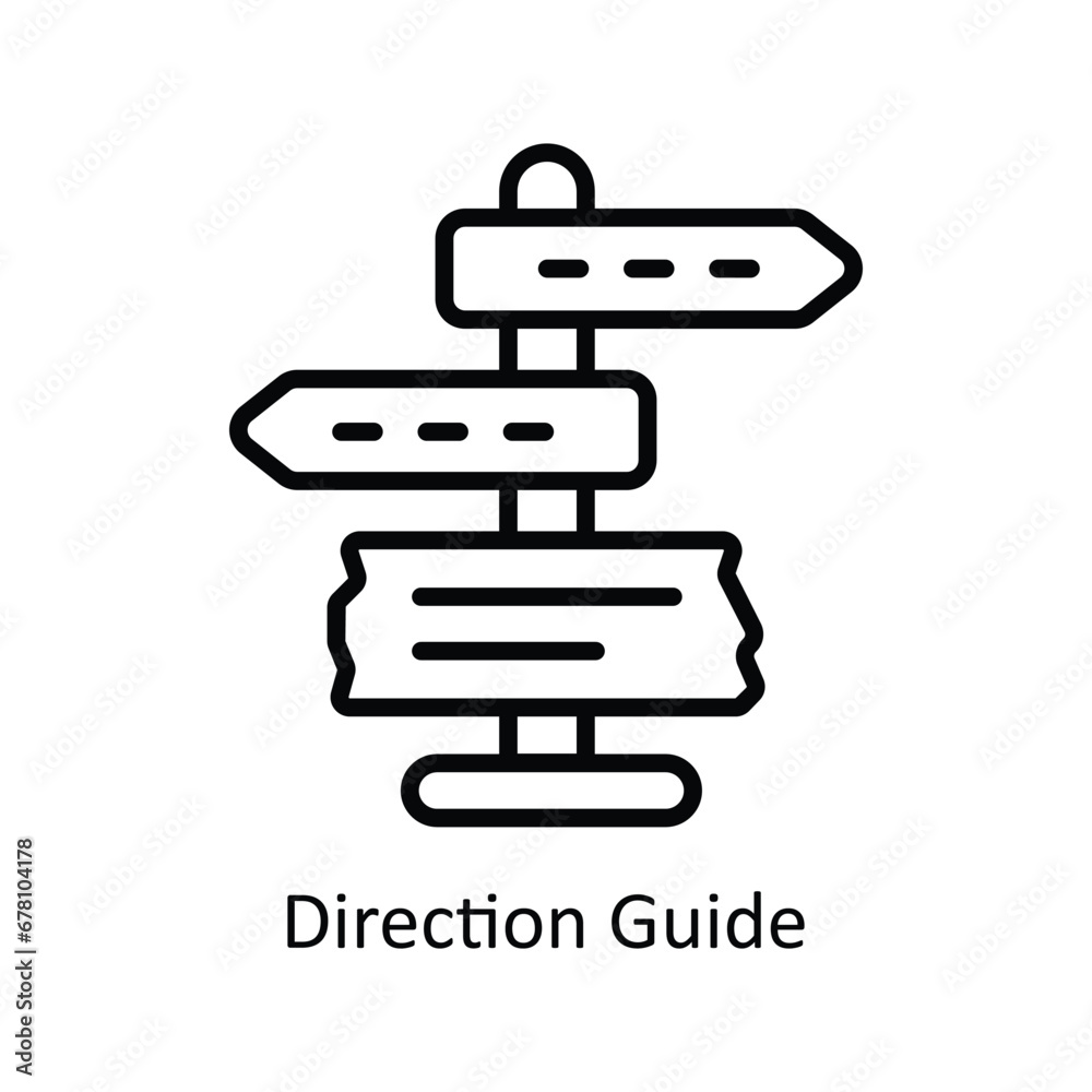 Direction Guide vector outline Icon Design illustration. Business And Management Symbol on White background EPS 10 File Direction Guide vector outline Icon Design illustration. Business And Management Symbol on White background EPS 10 File