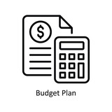 Budget Plan vector outline Icon Design illustration. Business And Management Symbol on White background EPS 10 File