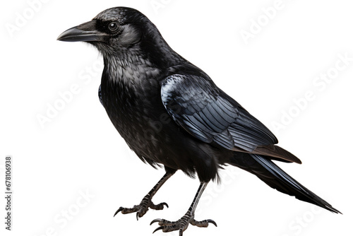 A crow on transparent background, PNG file