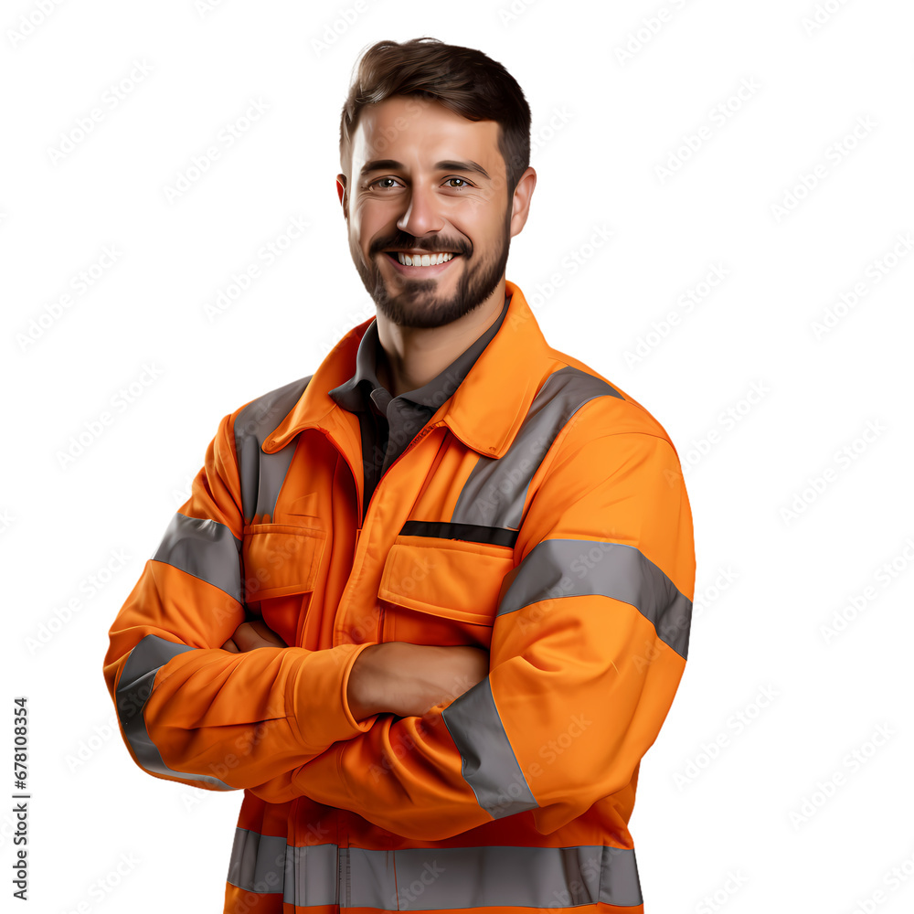 Factory worker in uniform on transparent background, white background, isolated, icon material, commercial photography Factory worker in uniform on transparent background, white background, isolated, icon material, commercial photography