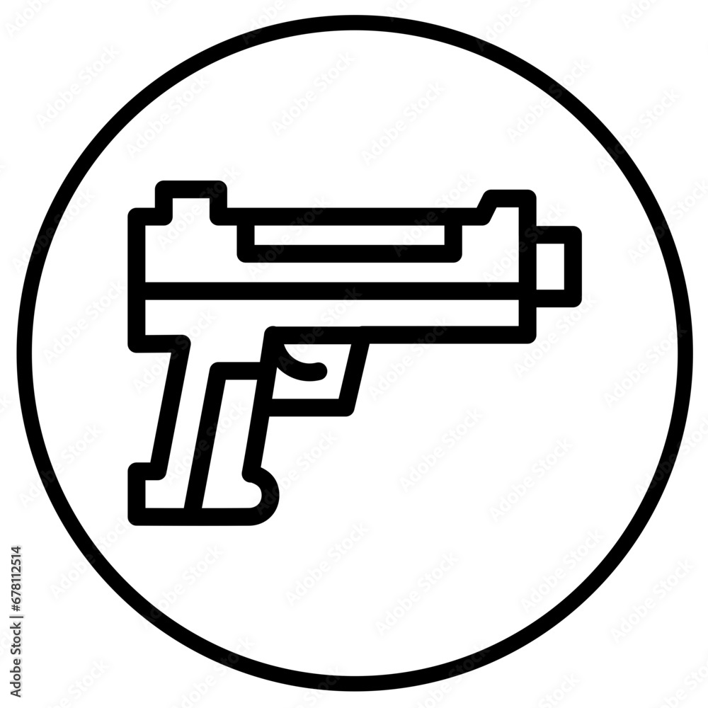 Pistol Vector Icon Design Illustration