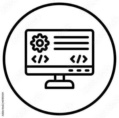 Backend Vector Icon Design Illustration