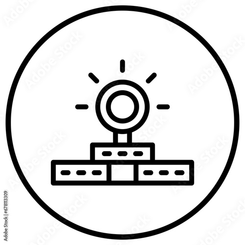 Head Mirror Vector Icon Design Illustration
