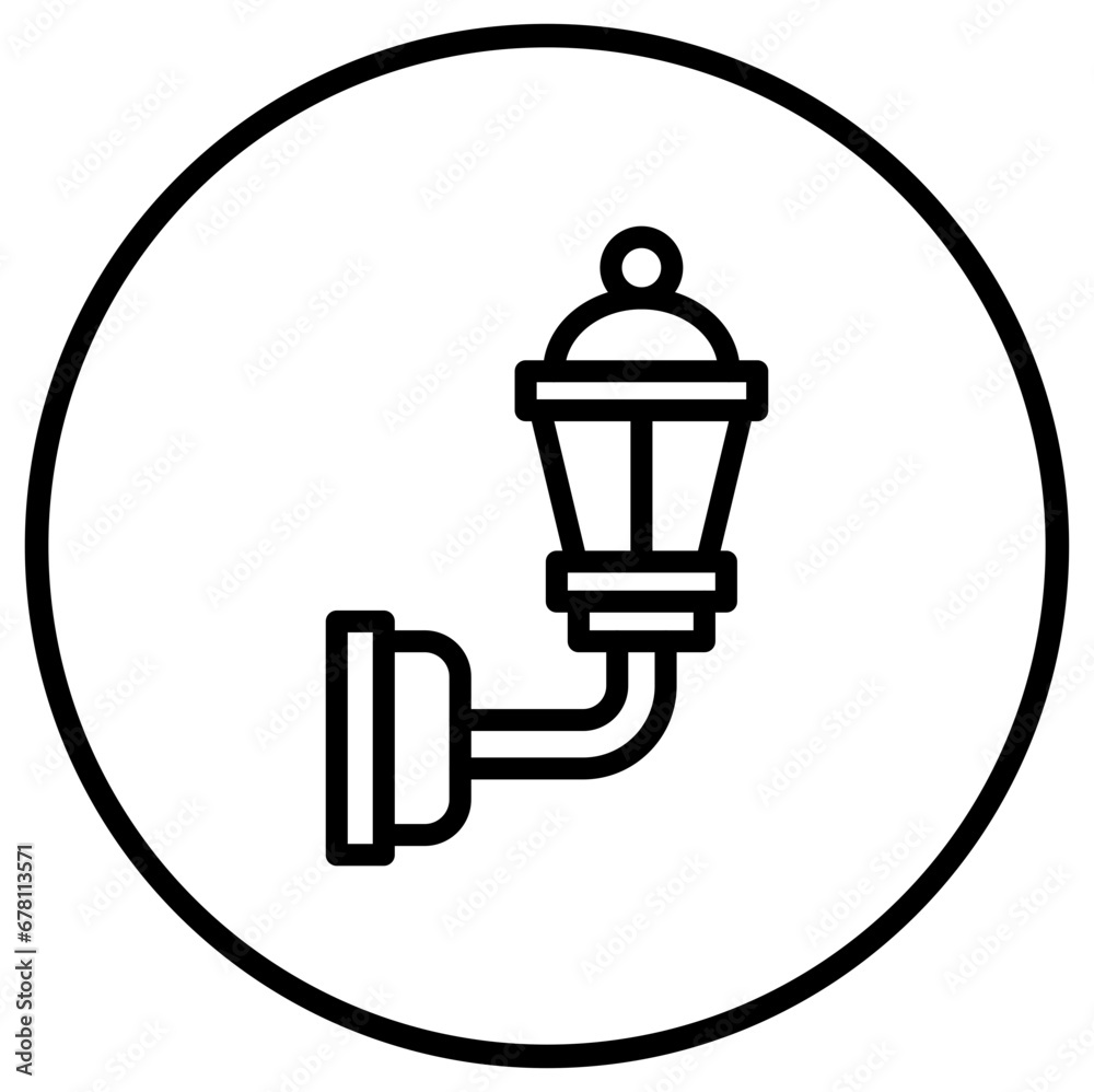 Wall Lamp Vector Icon Design Illustration Wall Lamp Vector Icon Design Illustration