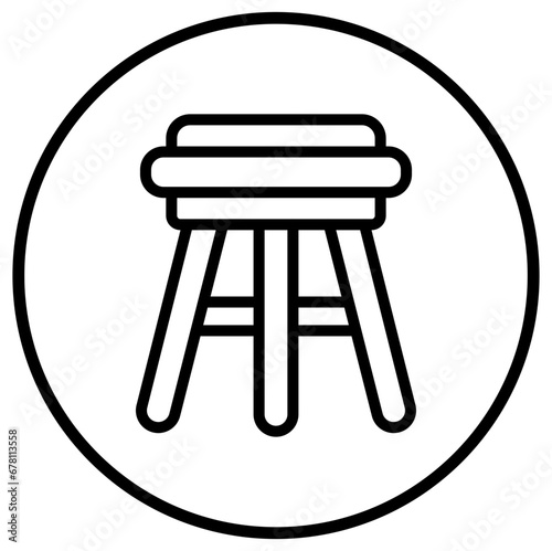 Stool Vector Icon Design Illustration