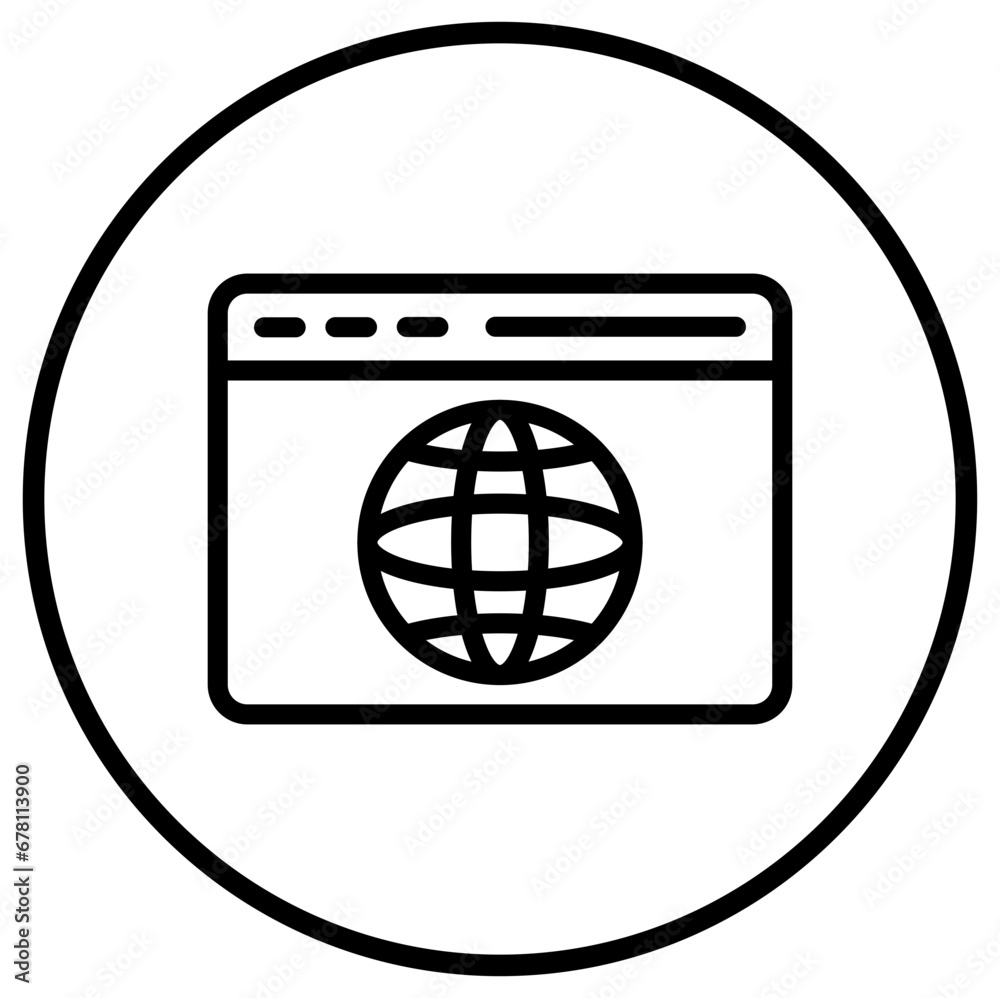 Browser Vector Icon Design Illustration Browser Vector Icon Design Illustration