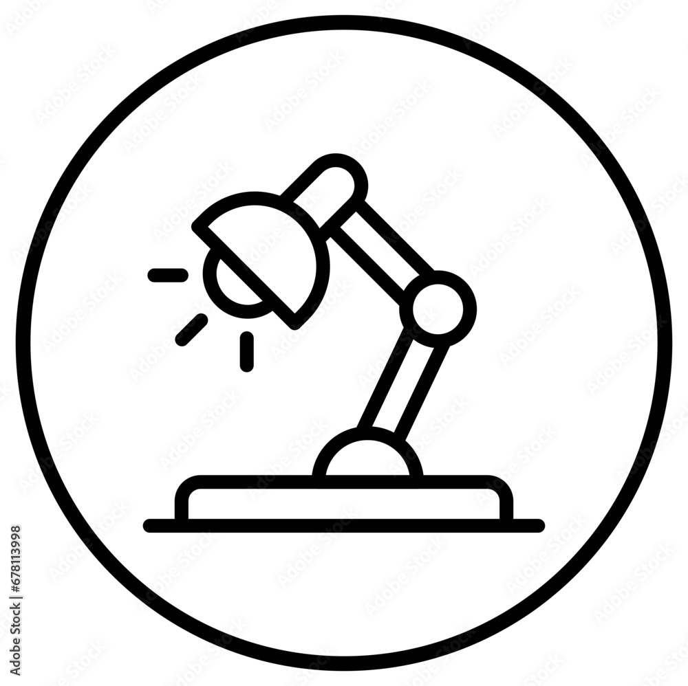 Desk Lamp Vector Icon Design Illustration