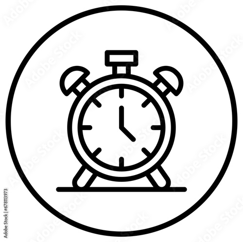Alarm Clock Vector Icon Design Illustration