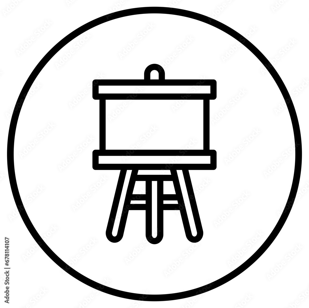 Easel Vector Icon Design Illustration Easel Vector Icon Design Illustration