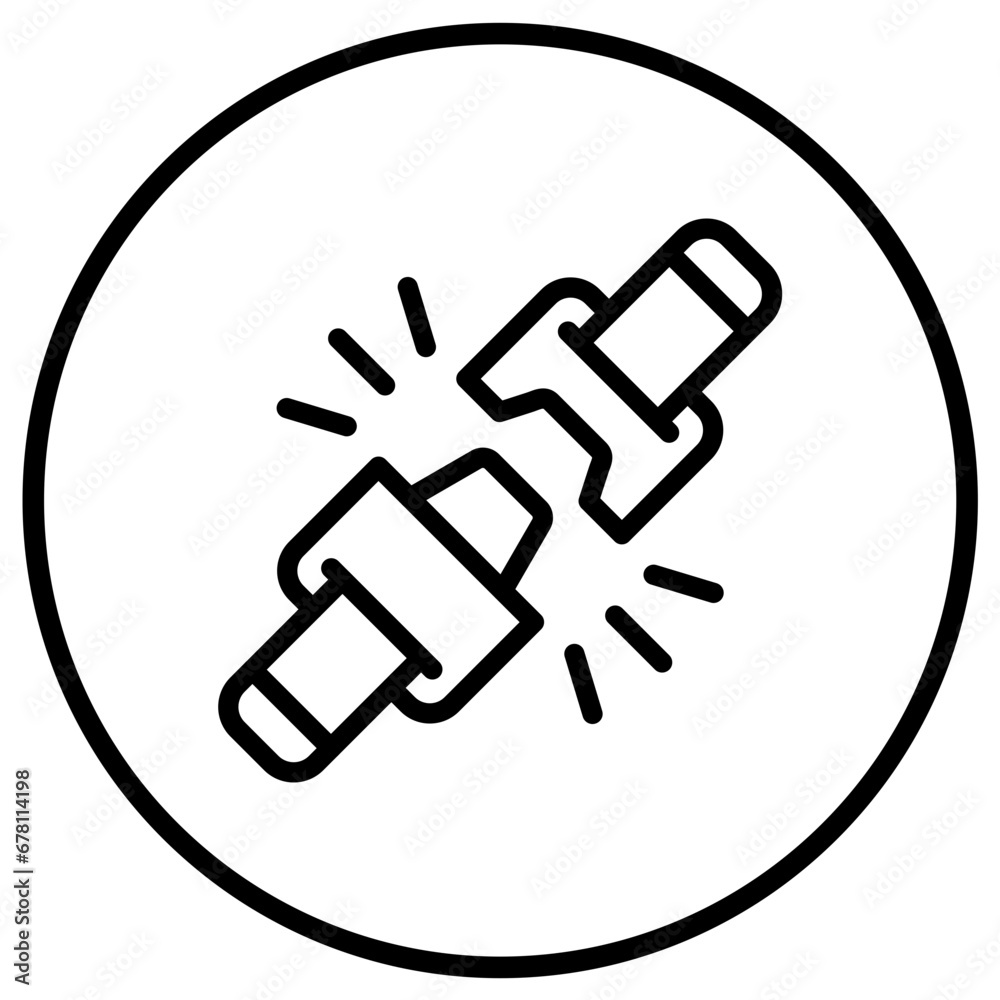 Seat belt Vector Icon Design Illustration Seat belt Vector Icon Design Illustration
