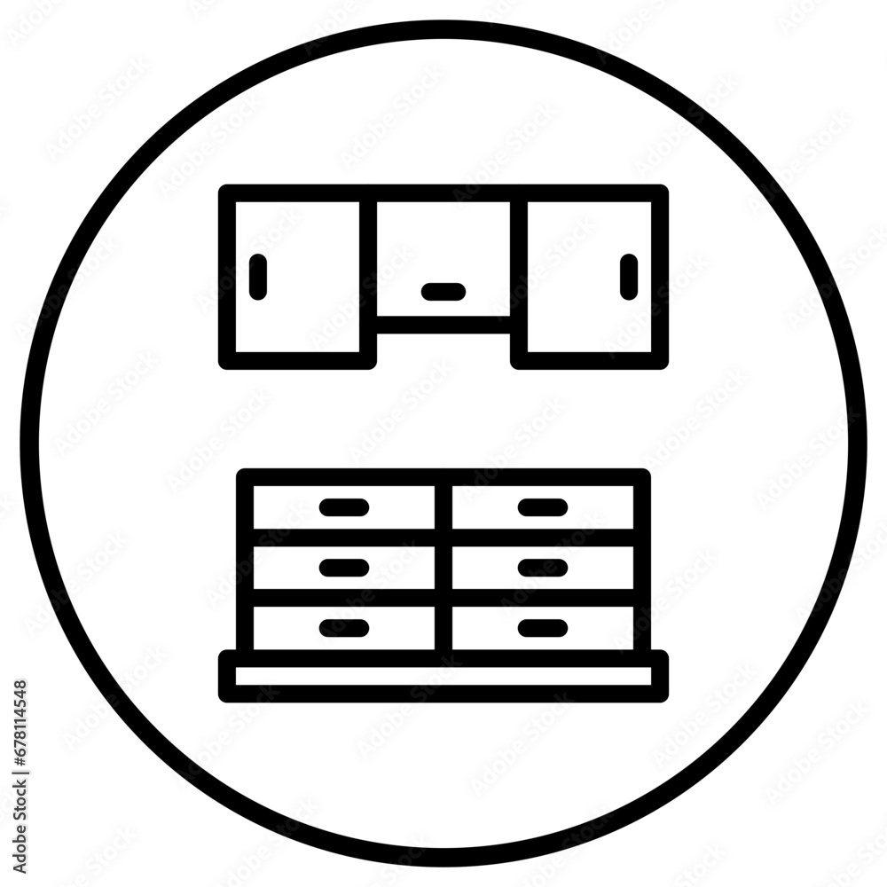 Cupboard Vector Icon Design Illustration Cupboard Vector Icon Design Illustration