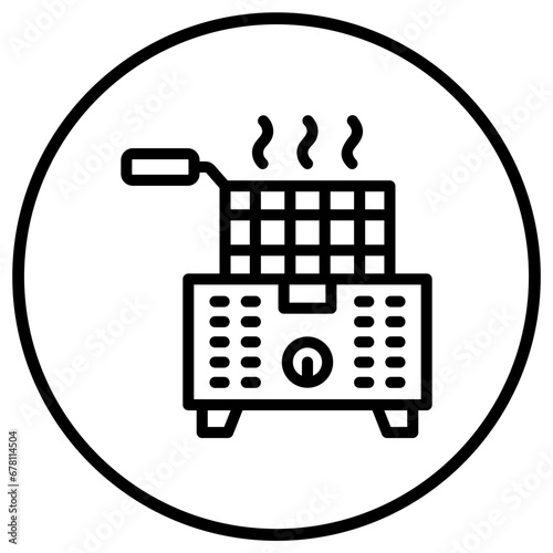 Deep Fryer Vector Icon Design Illustration