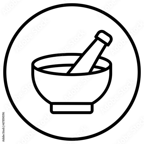 Mortar Vector Icon Design Illustration