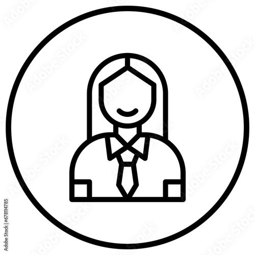Businesswoman Vector Icon Design Illustration