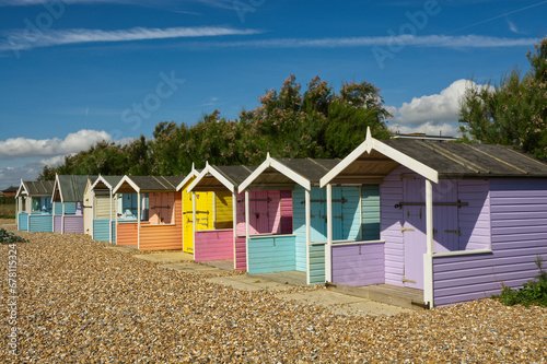 Beach Huts at Rustington, England photo